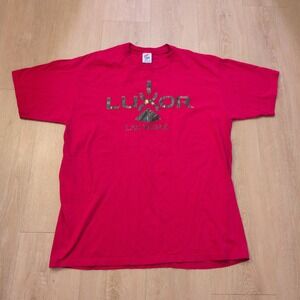 VTG Luxor Las Vegas Men's Large Shirt Pyramid Casino Gambling Slots Egypt USA